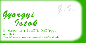 gyorgyi istok business card